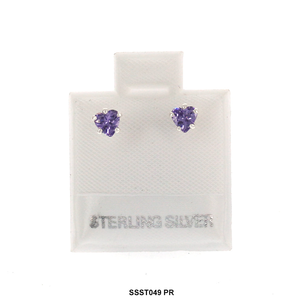 Heart 925 Sterling Silver Studs SSST049 PR