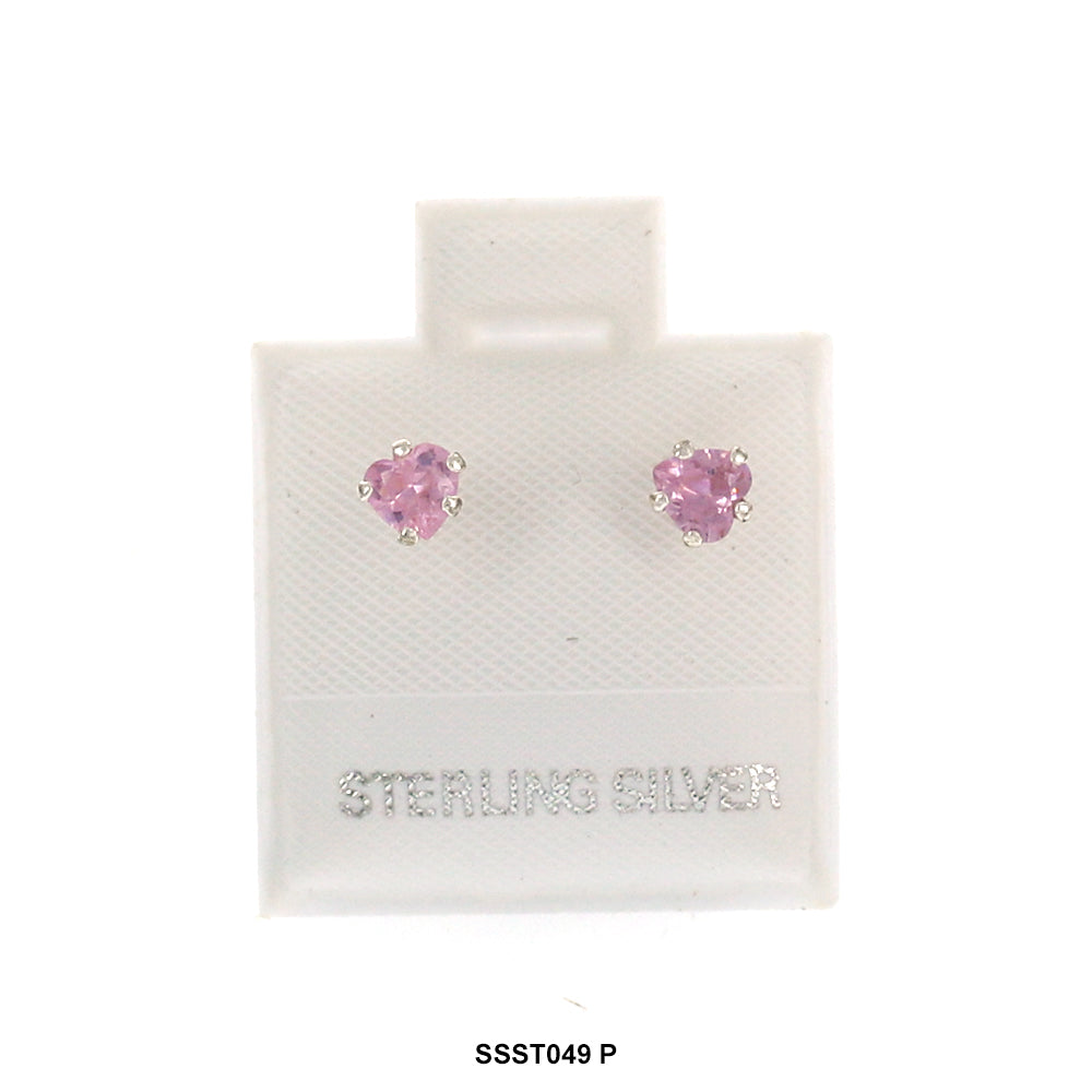 Heart 925 Sterling Silver Studs SSST049 P