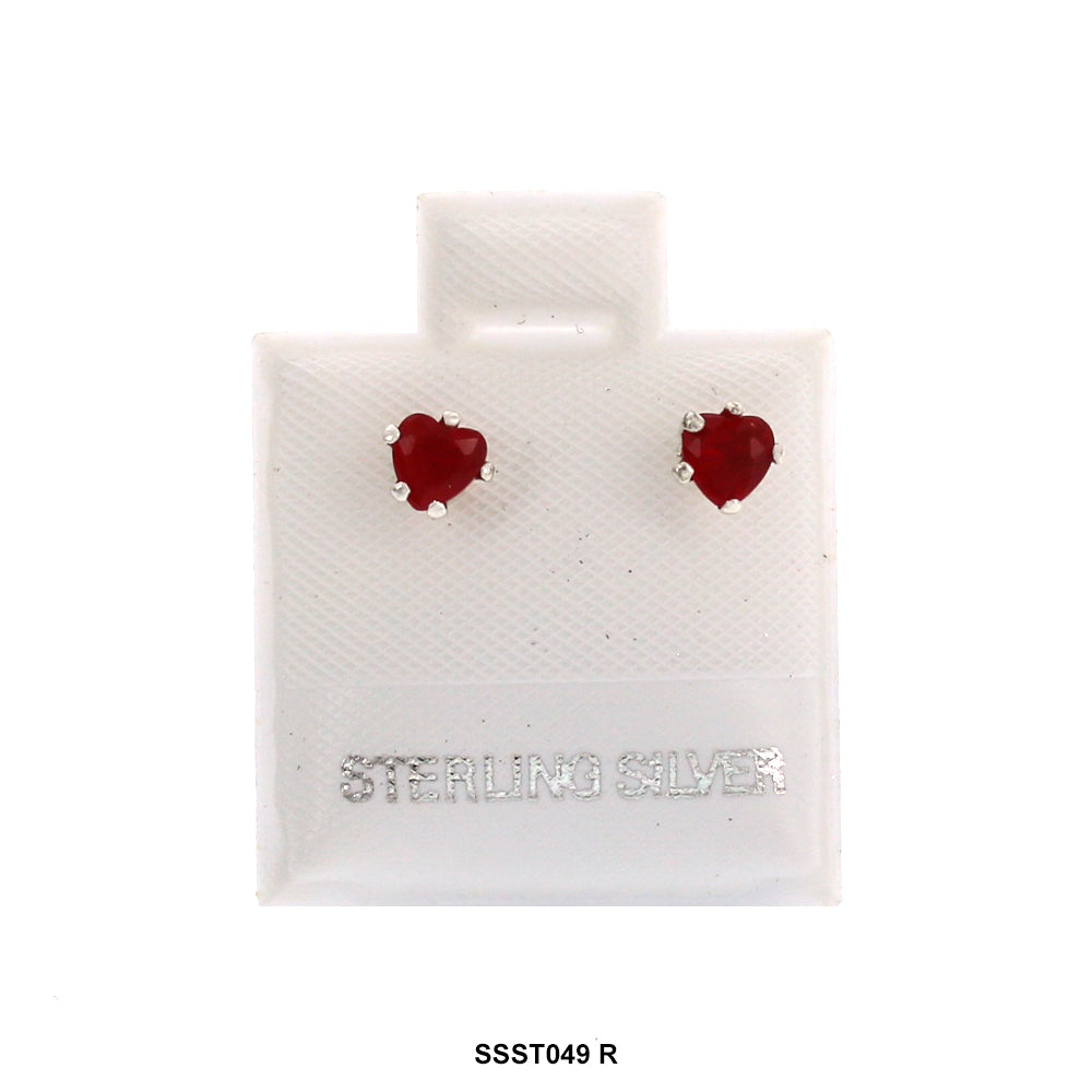 Heart 925 Sterling Silver Studs SSST049 R