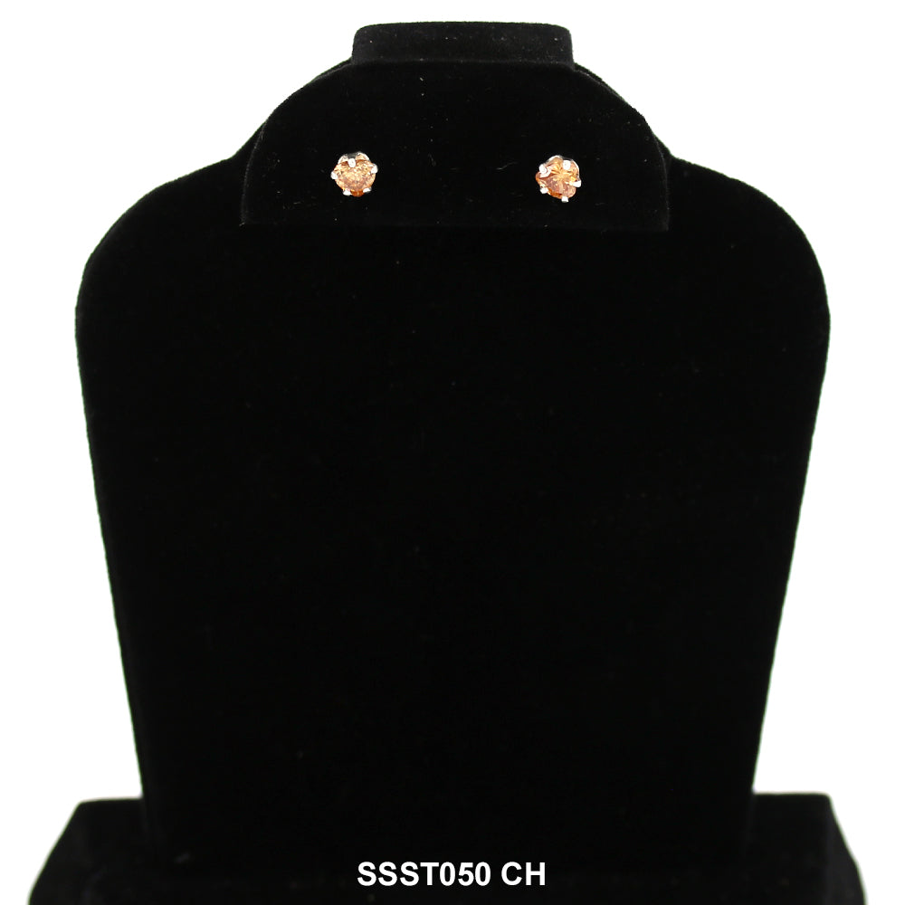 Square 925 Sterling Silver Studs SSST050 CH
