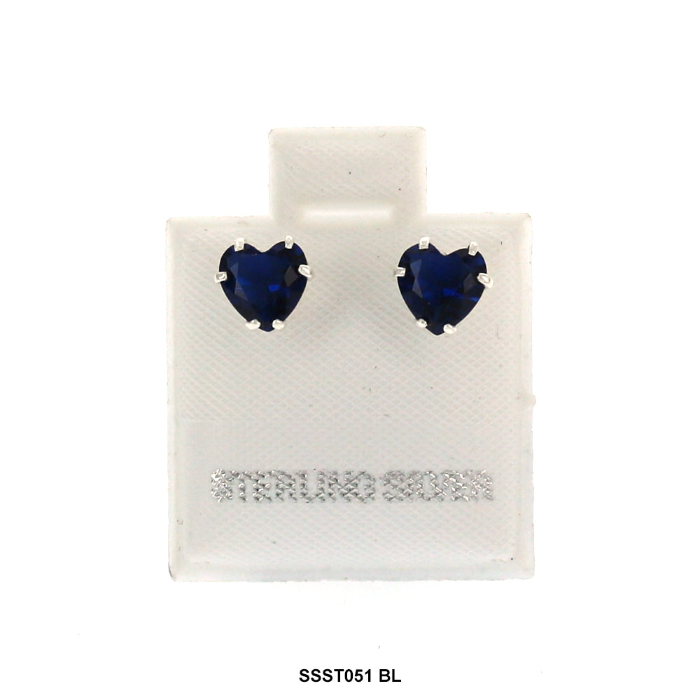 Pendientes Corazón Plata 925 SSST051 BL