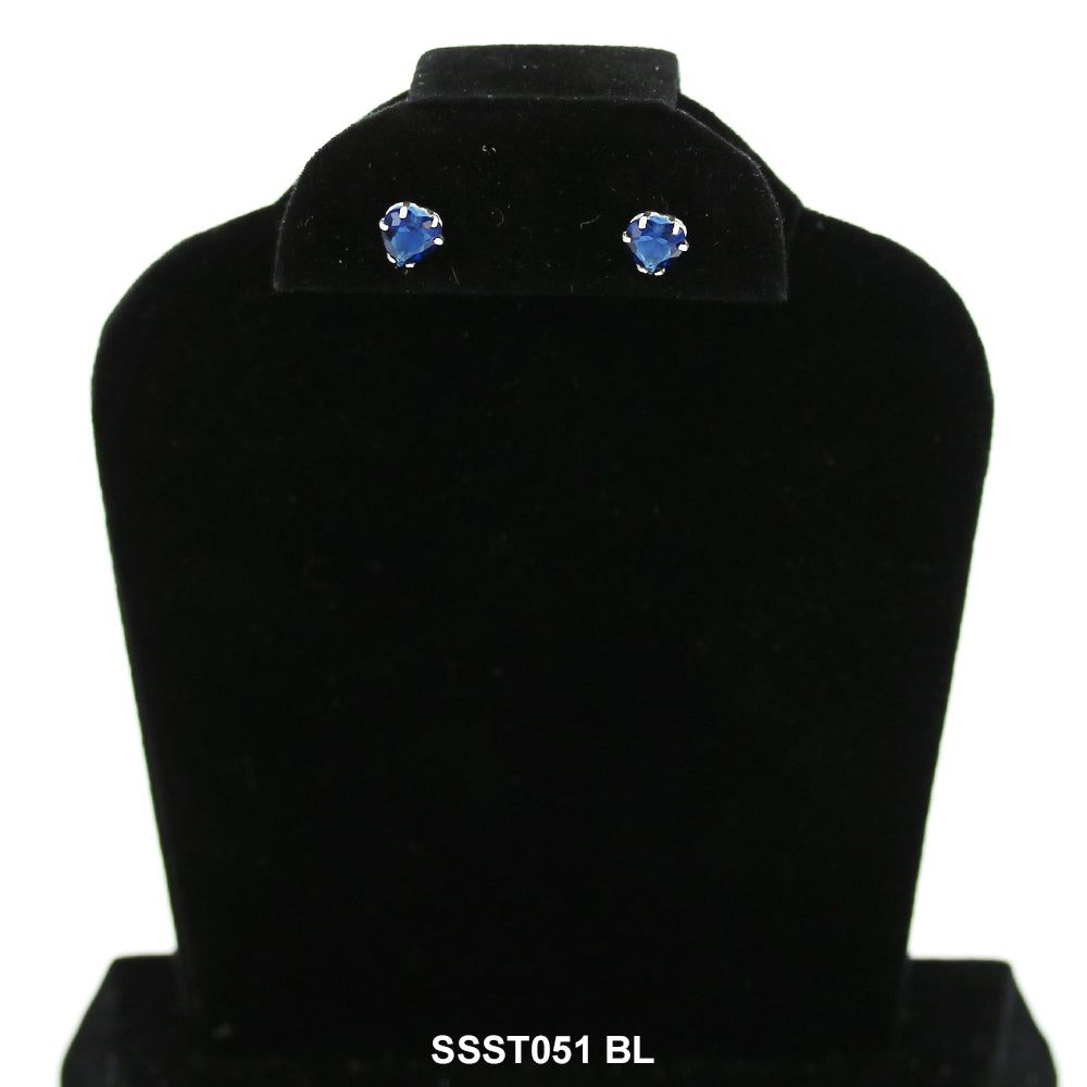 Pendientes Corazón Plata 925 SSST051 BL