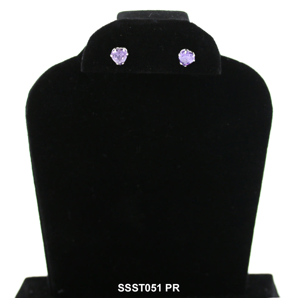 Pendientes Corazón Plata 925 SSST051 PR