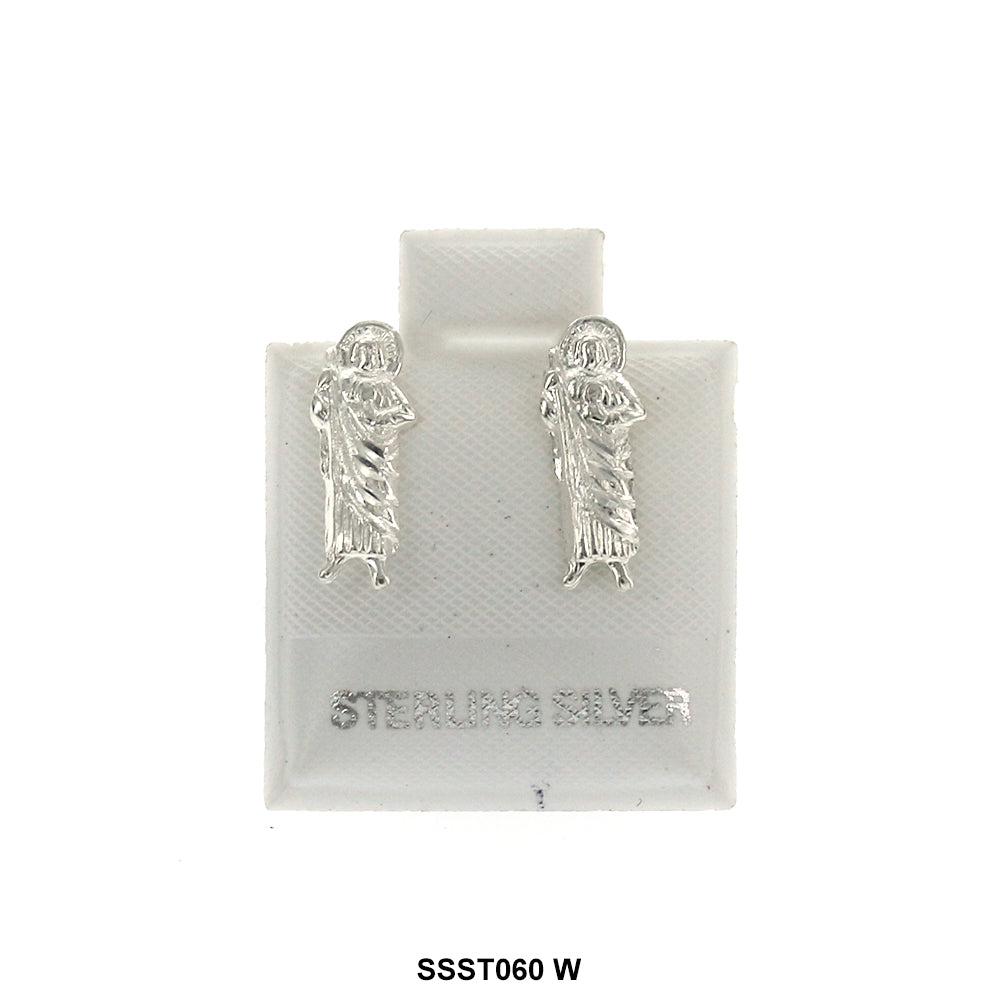 Pendientes San Judas Plata 925 SSST060