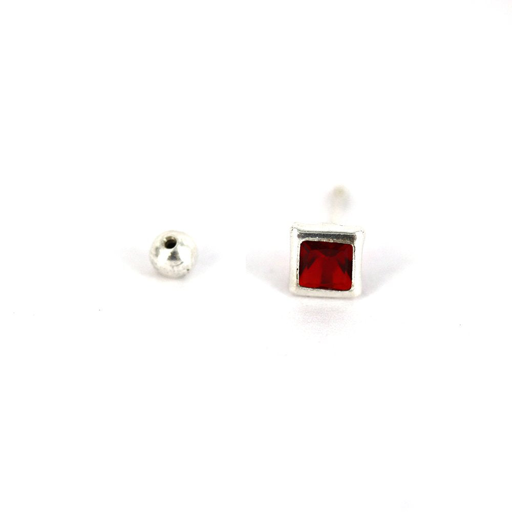 Square 925 Sterling Silver Studs SSST077 R