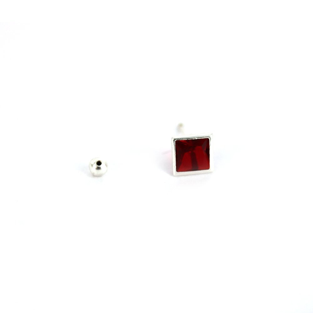 Square 925 Sterling Silver Studs SSST080 R