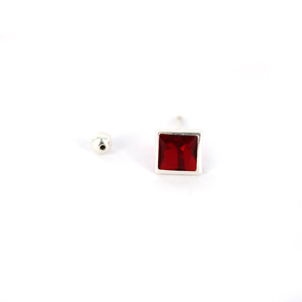 Square 925 Sterling Silver Studs SSST080 R