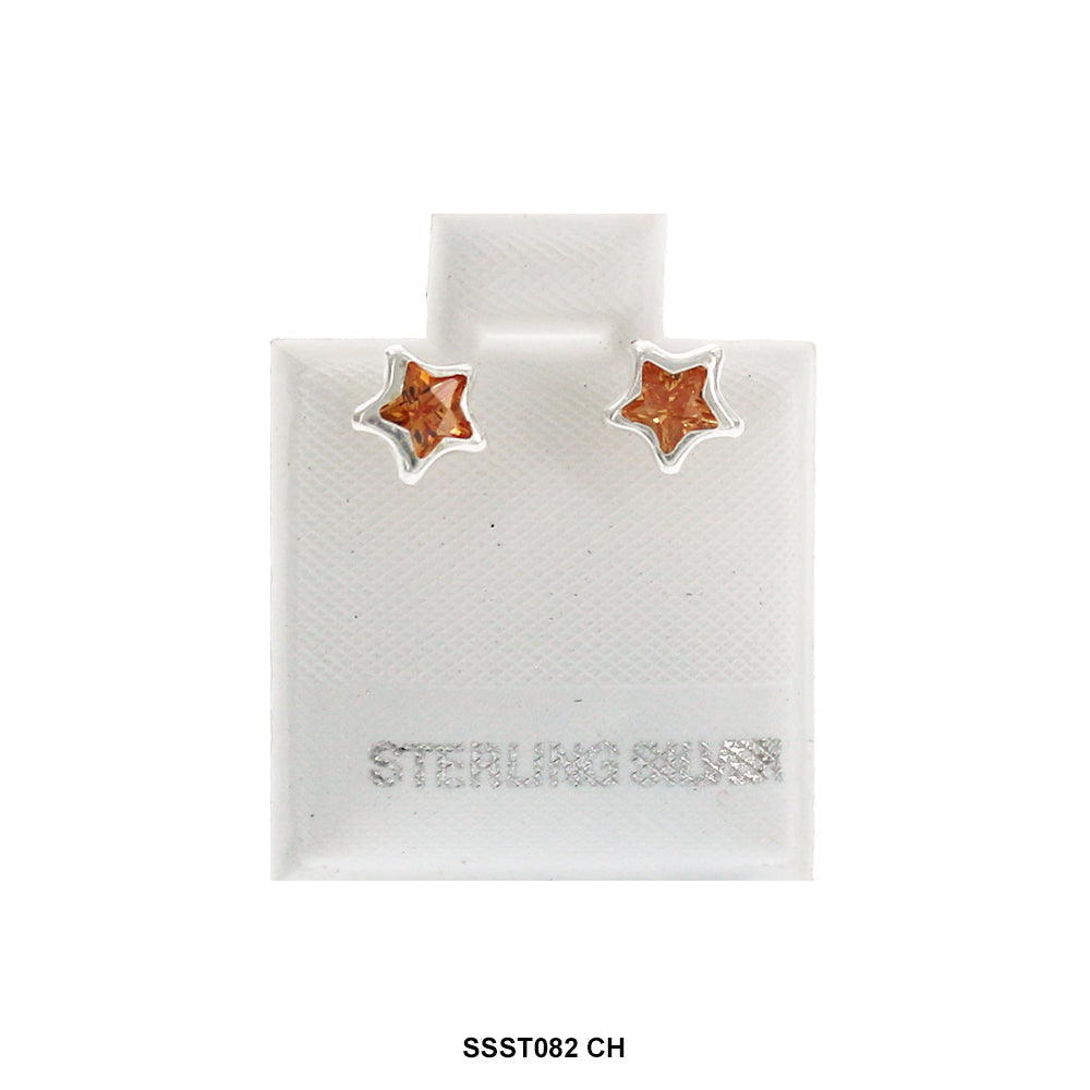 Star 925 Sterling Silver Studs SSST082 CH