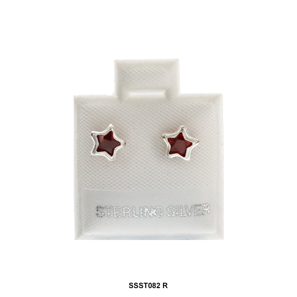 Star 925 Sterling Silver Studs SSST082 R