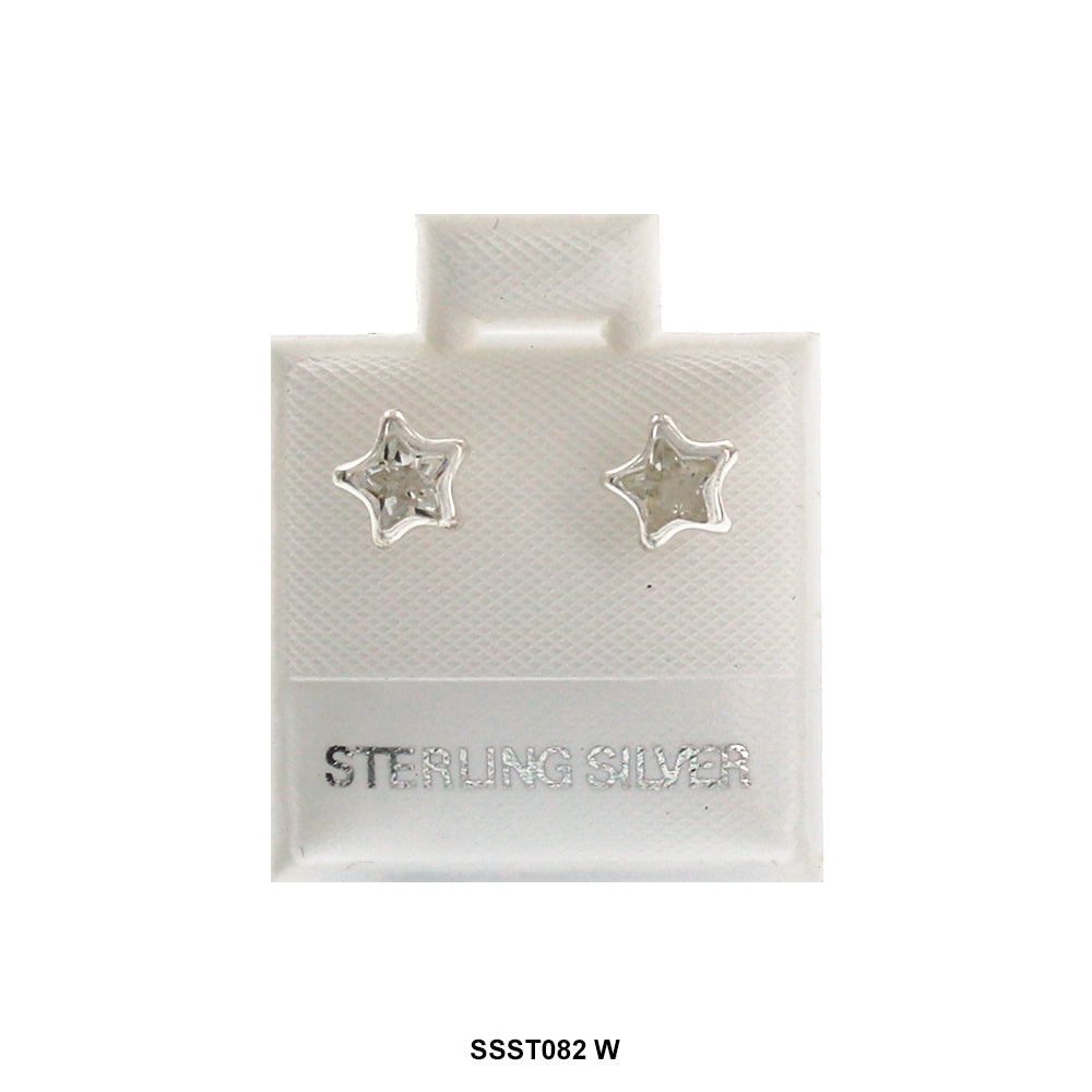 Pendientes Estrella Plata 925 SSST082 W