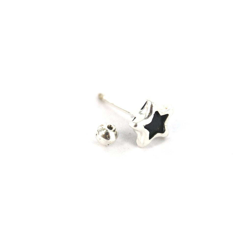 Pendientes Estrella Plata 925 SSST083 BK