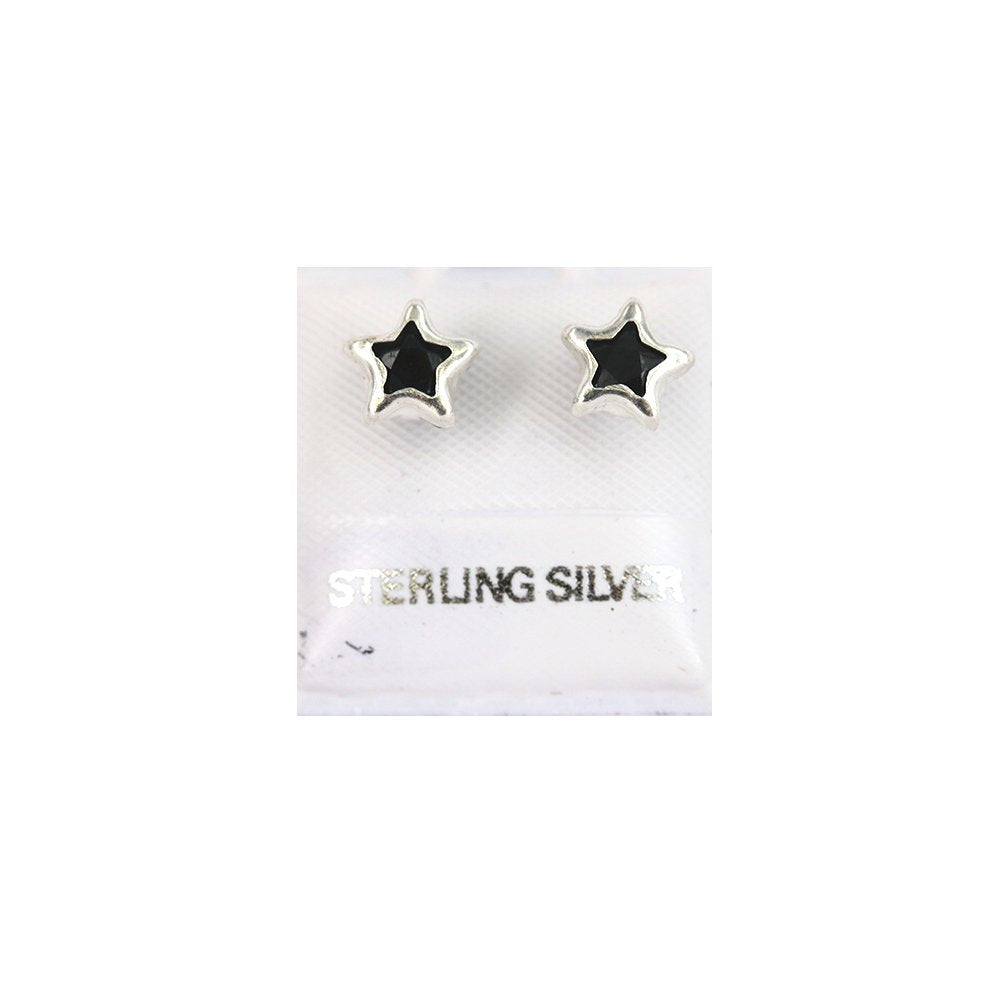 Pendientes Estrella Plata 925 SSST083 BK