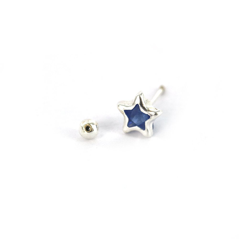 Pendientes Estrella Plata 925 SSST083 BL