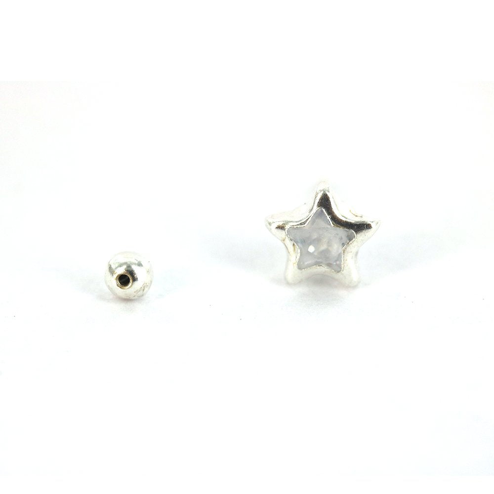 Pendientes Estrella Plata 925 SSST083 W