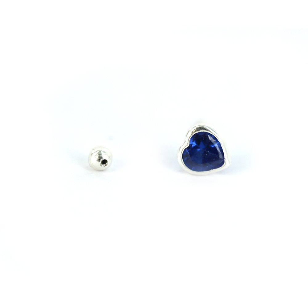 Heart 925 Sterling Silver Studs SSST096 BL