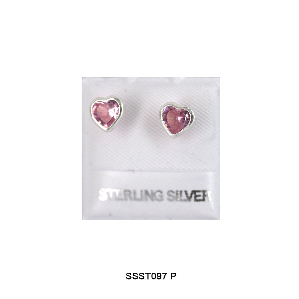 Heart 925 Sterling Silver Studs SSST097 P