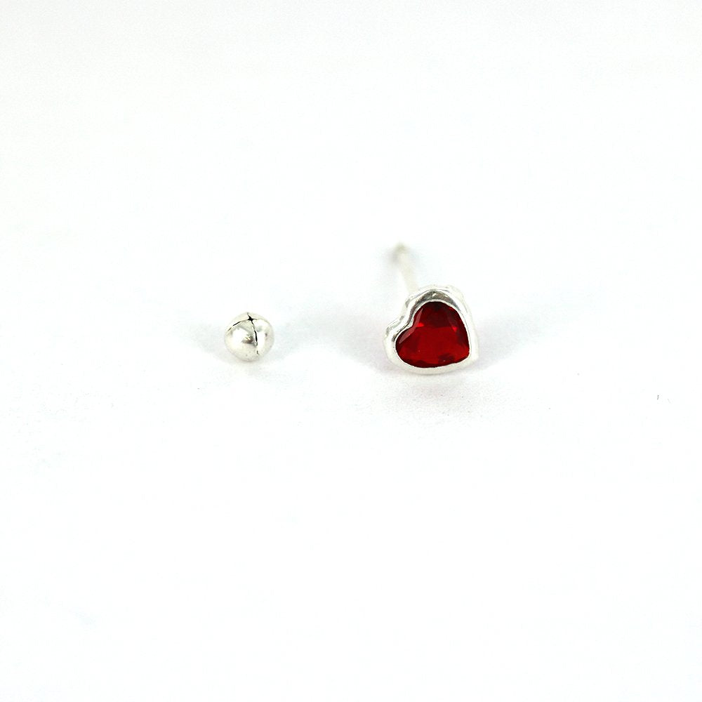 Heart 925 Sterling Silver Studs SSST097 R