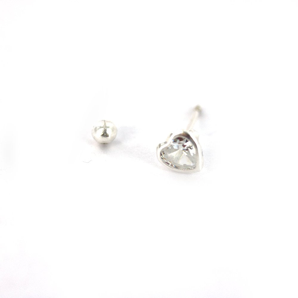 Pendientes Corazón Plata 925 SSST097 W