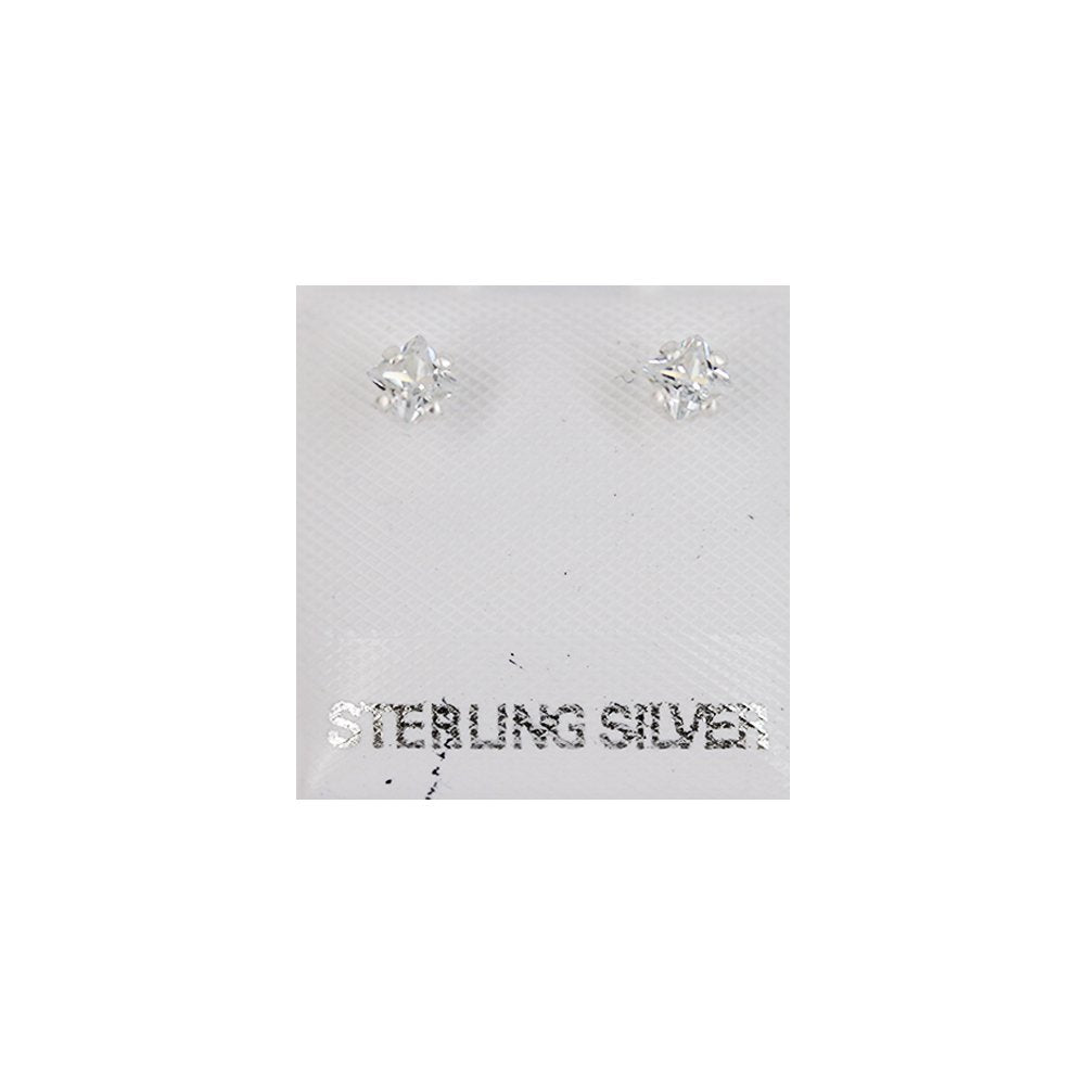 Square 925 Sterling Silver Studs SSSTRC3 W