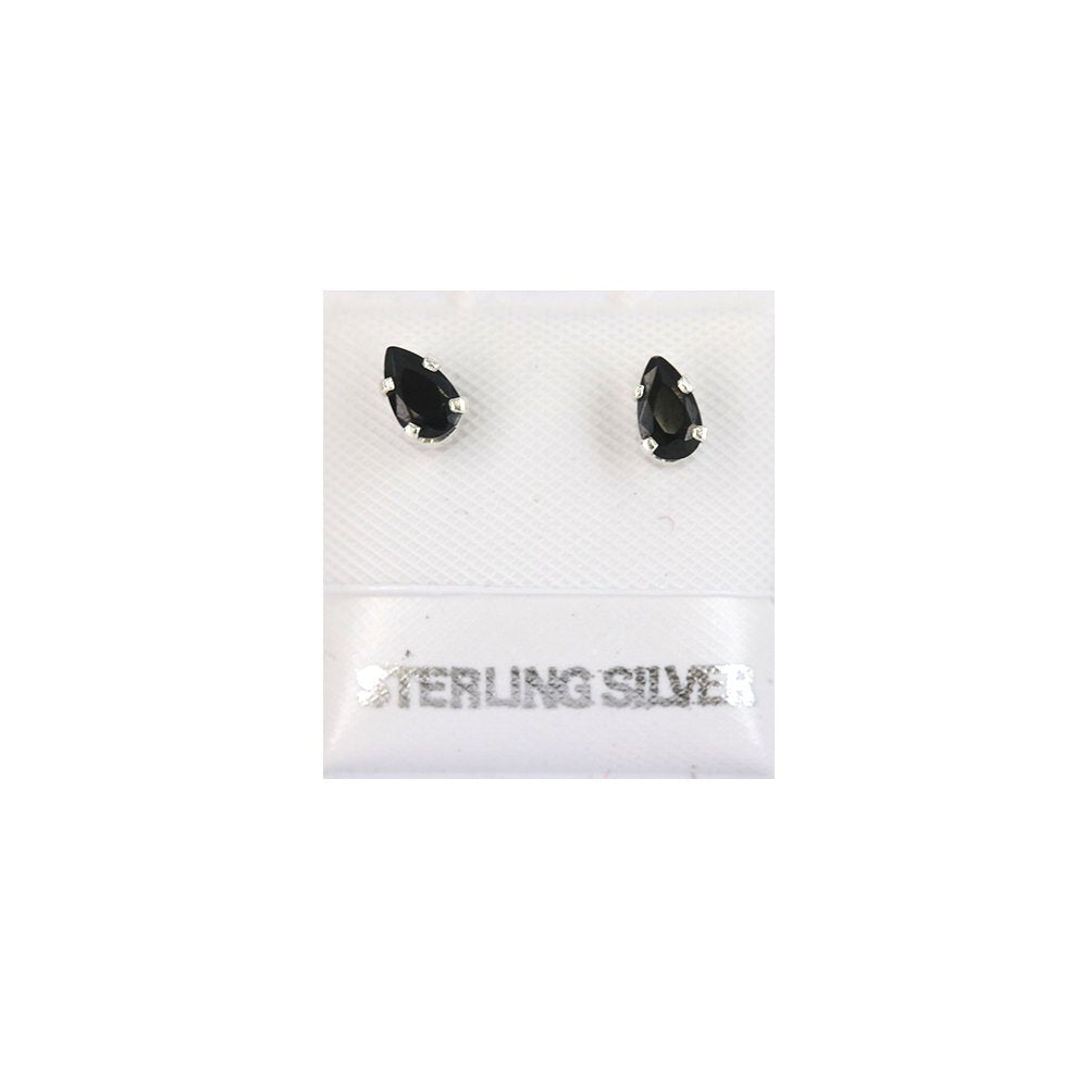 Tear Drop 925 Sterling Silver Studs SSSTRL53 BK