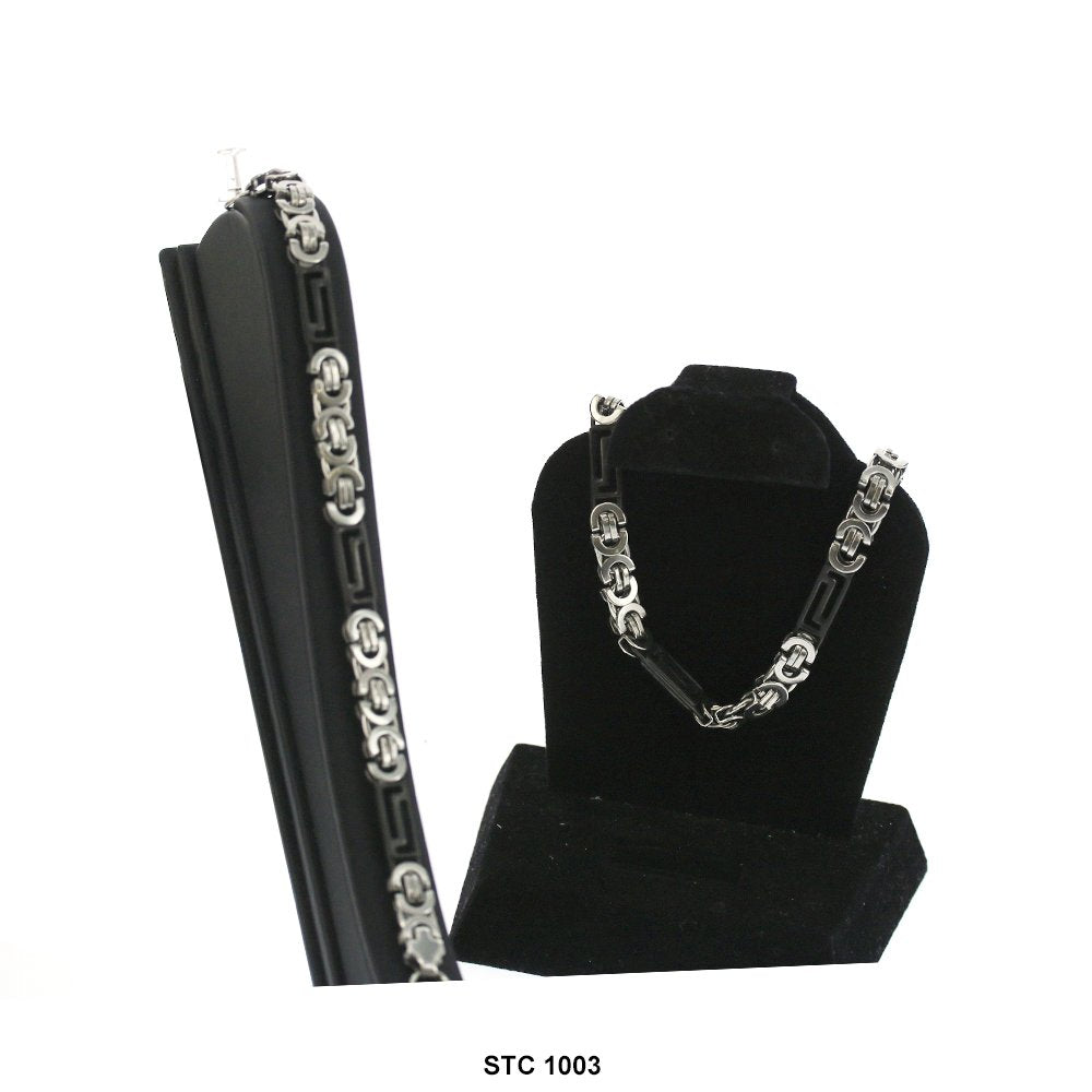 Juego de collar con pulsera de acero inoxidable STC 1003