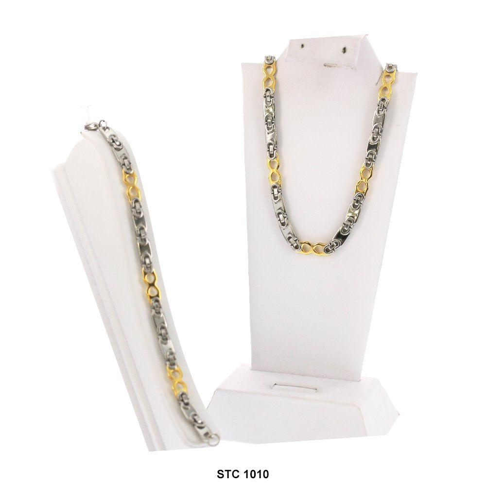 Stainless Steel Necklace With Bracelet Set STC 1010