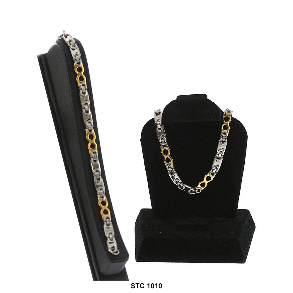 Stainless Steel Necklace With Bracelet Set STC 1010