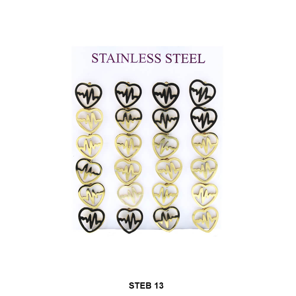 Stainless Steel Stud Earrings STEB 13