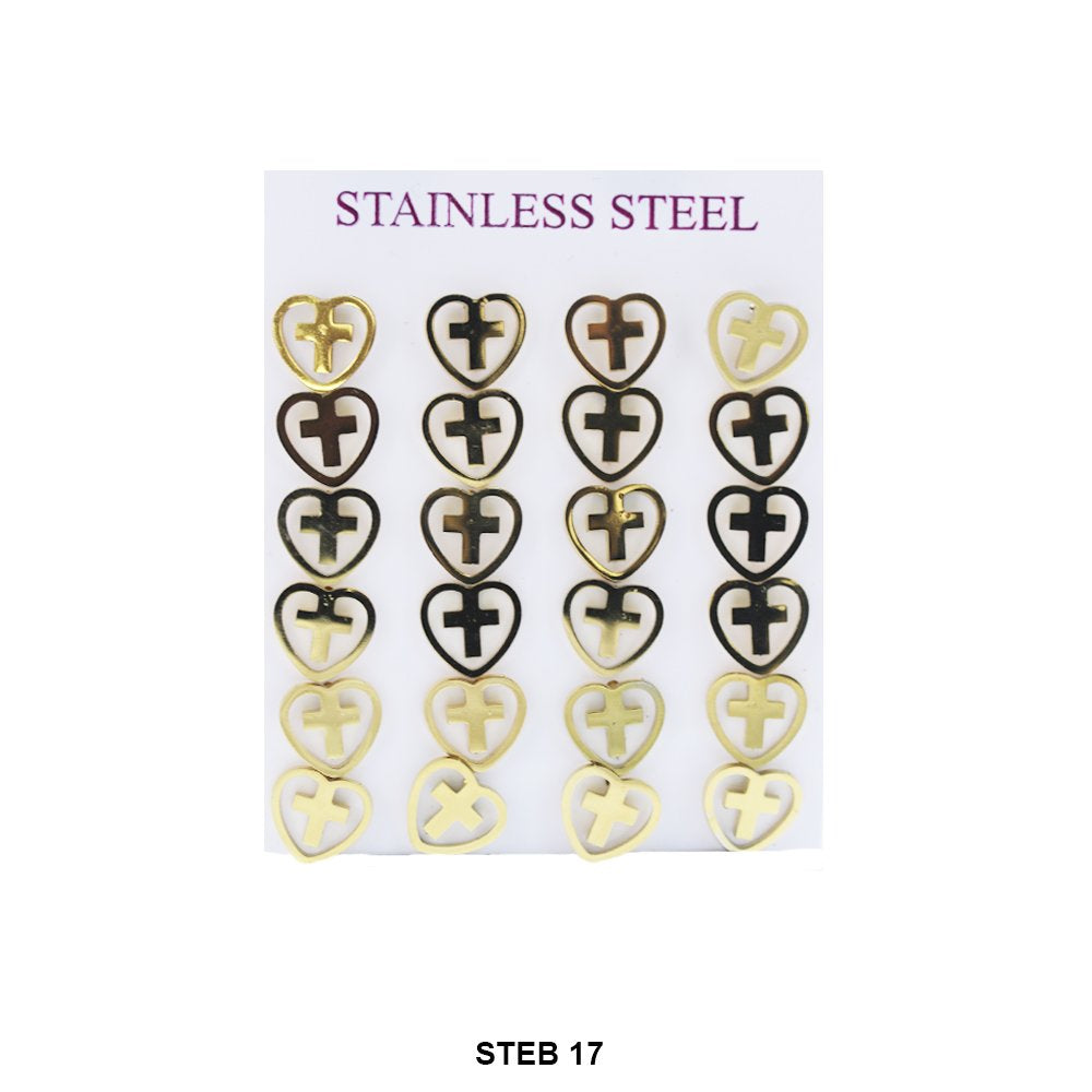 Stainless Steel Stud Earrings STEB 17