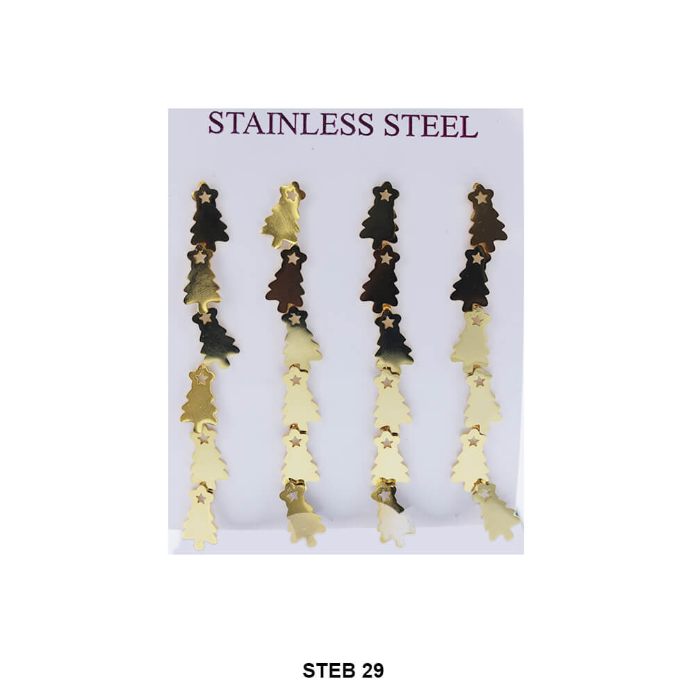 Stainless Steel Stud Earrings STEB 29