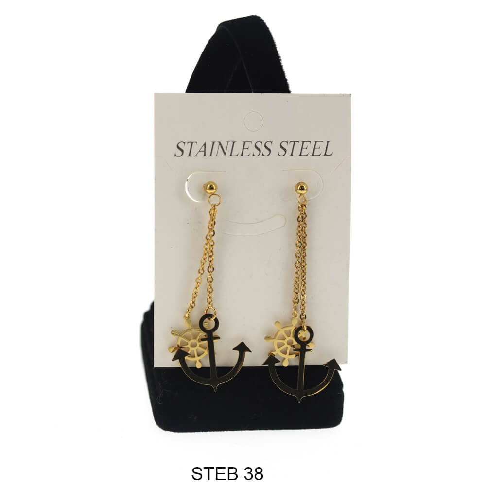 Stainless Steel Long Earrings STEB 38