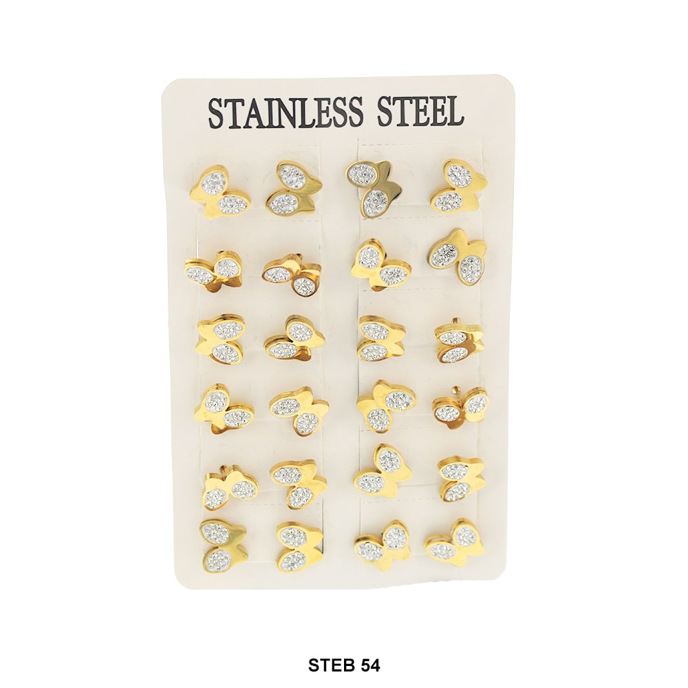 Stainless Steel Stud Earrings STEB 54
