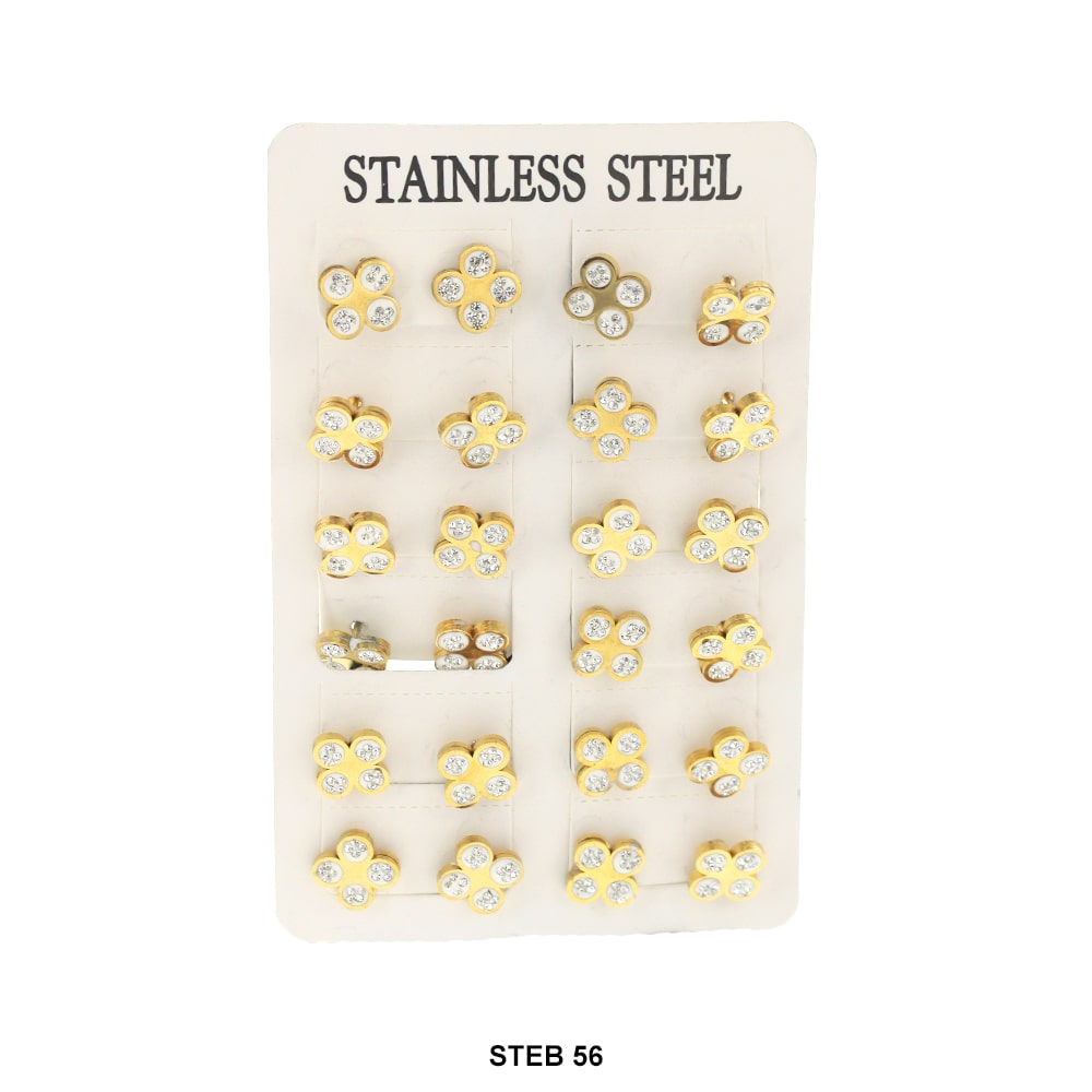 Stainless Steel Stud Earrings STEB 56