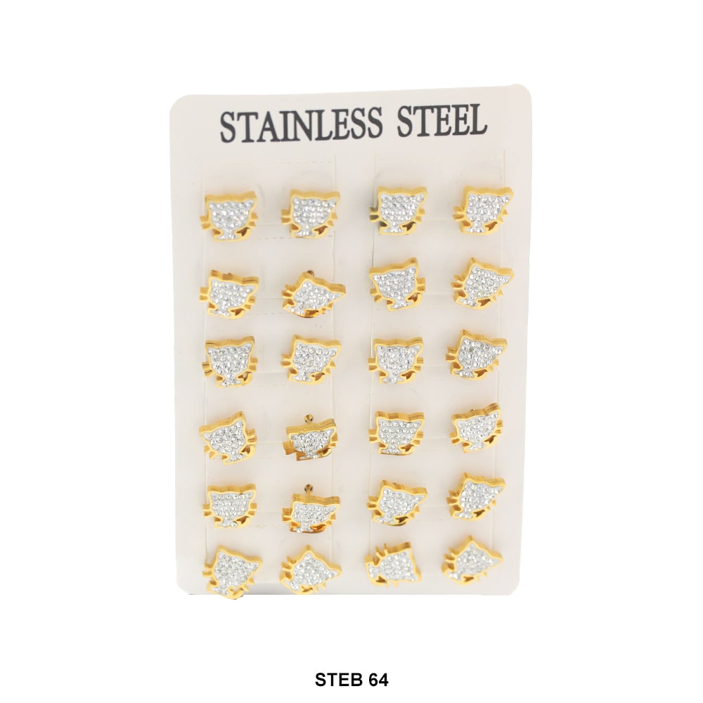 Stainless Steel Stud Earrings STEB 64