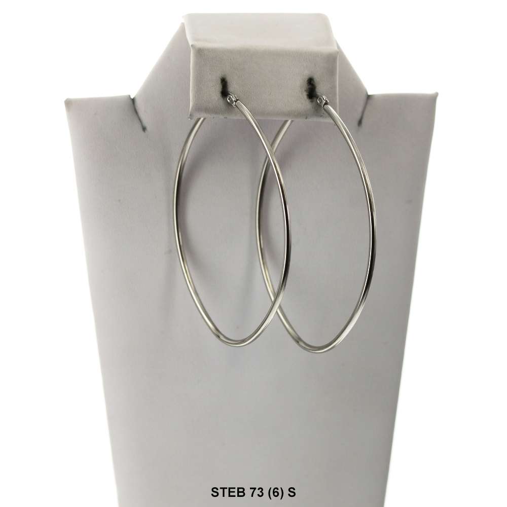 Stainless Steel Hoop Earrings STEB 73 (6) S