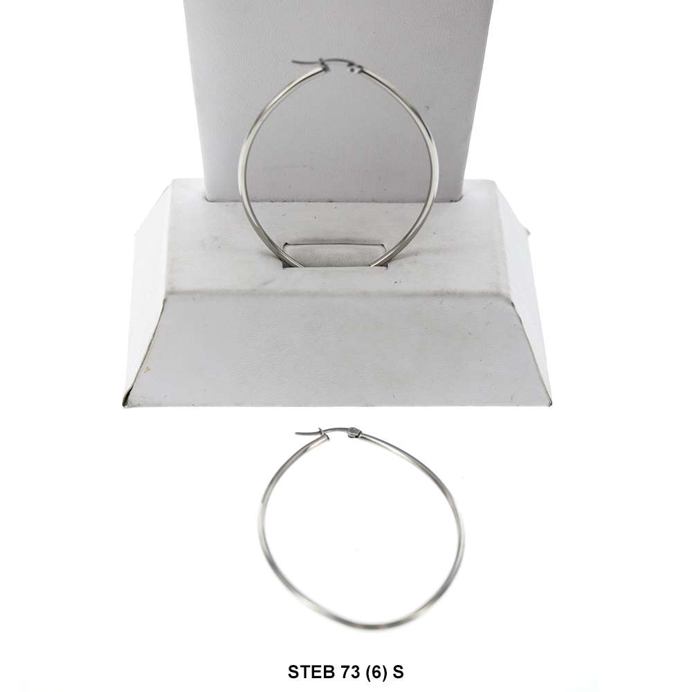 Stainless Steel Hoop Earrings STEB 73 (6) S