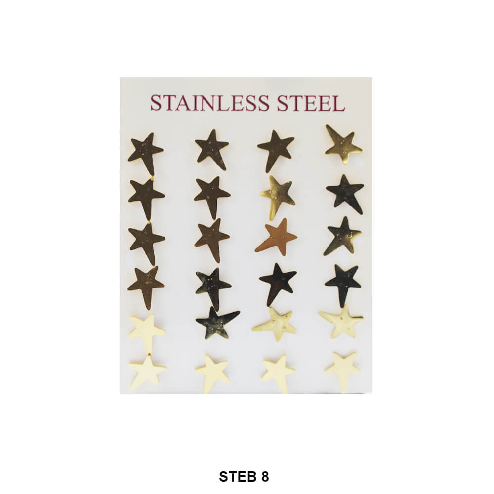 Stainless Steel Stud Earrings STEB 8