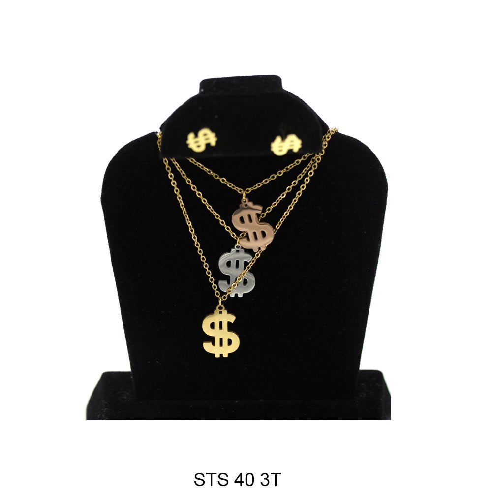 Multi Layer Necklace Set STS 40 3T