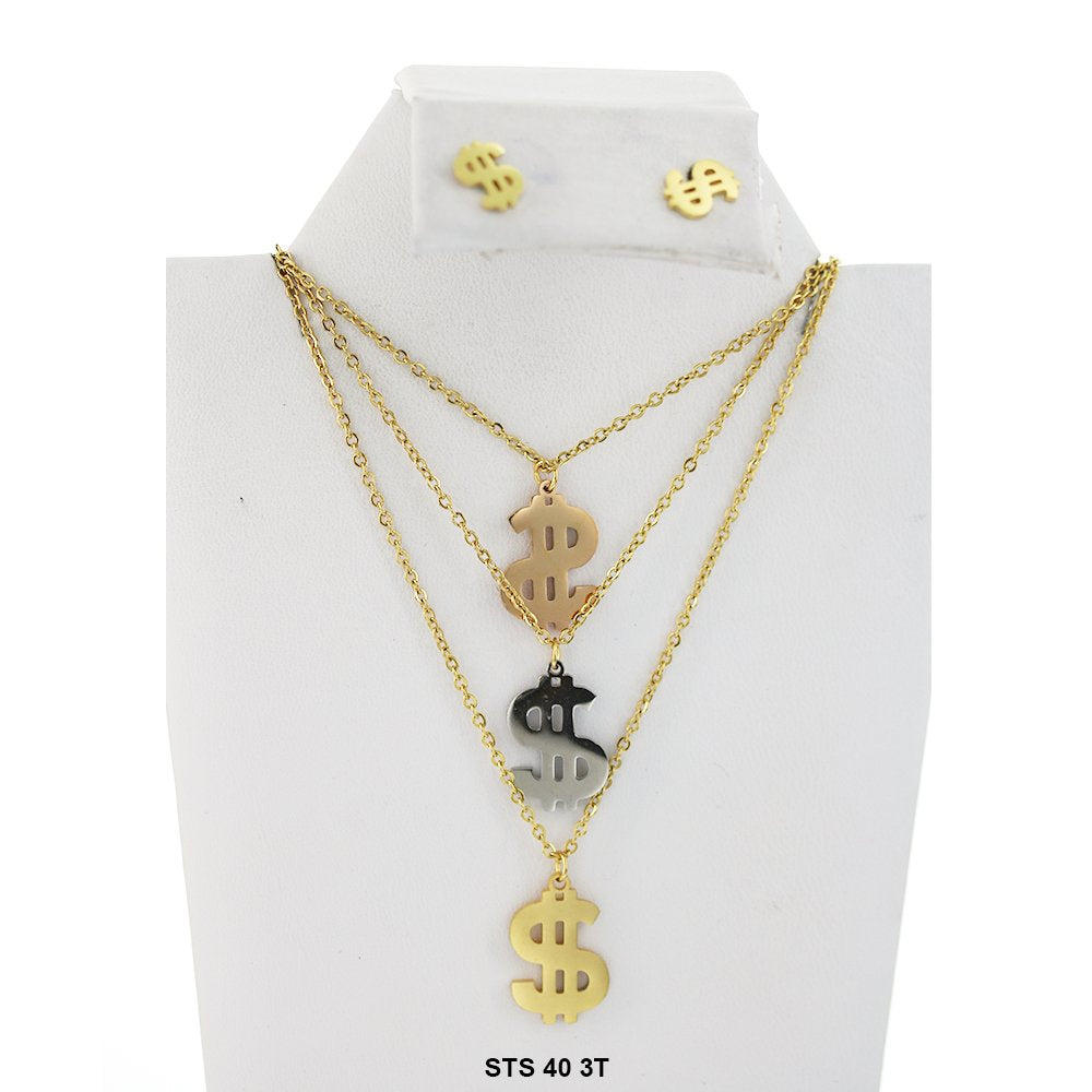 Multi Layer Necklace Set STS 40 3T