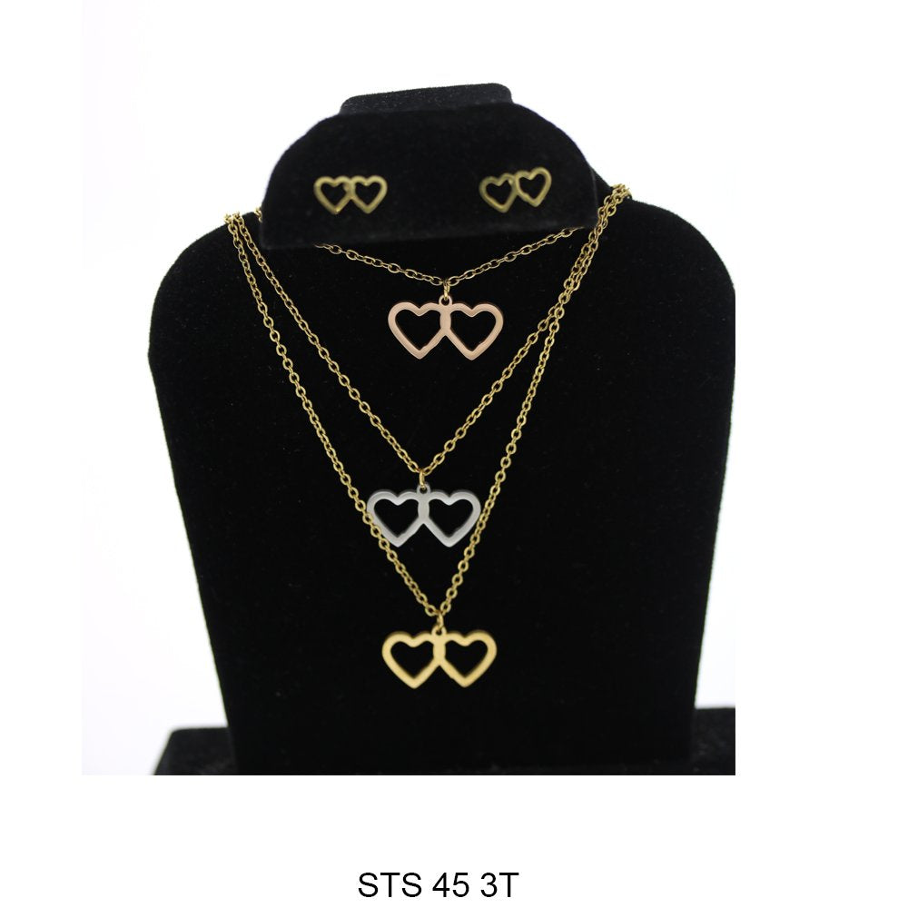 Multi Layer Necklace Set STS 45 3T