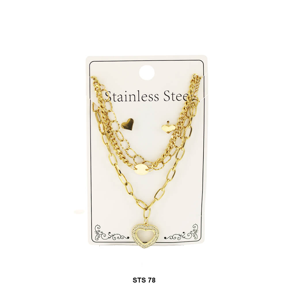 Stainless Steel Necklace Set STS 78