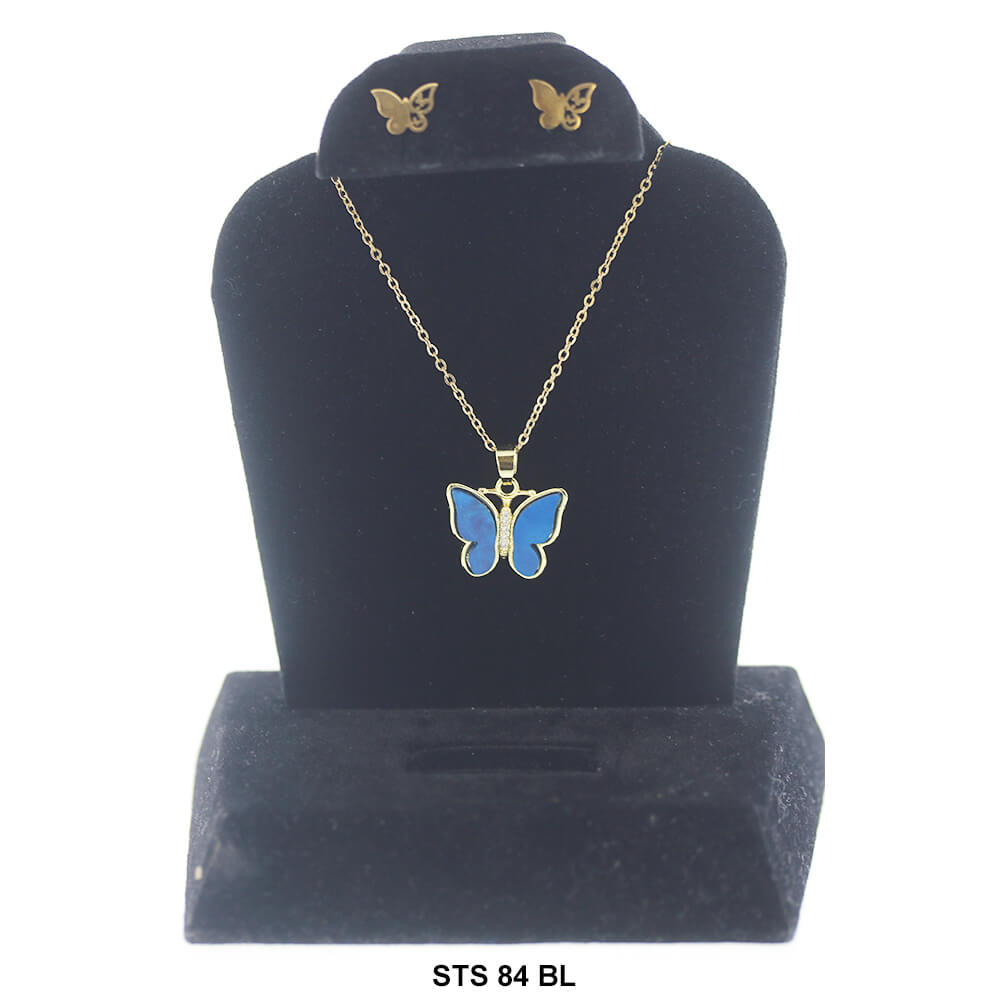 Butterfly Necklace Set STS 84 BL