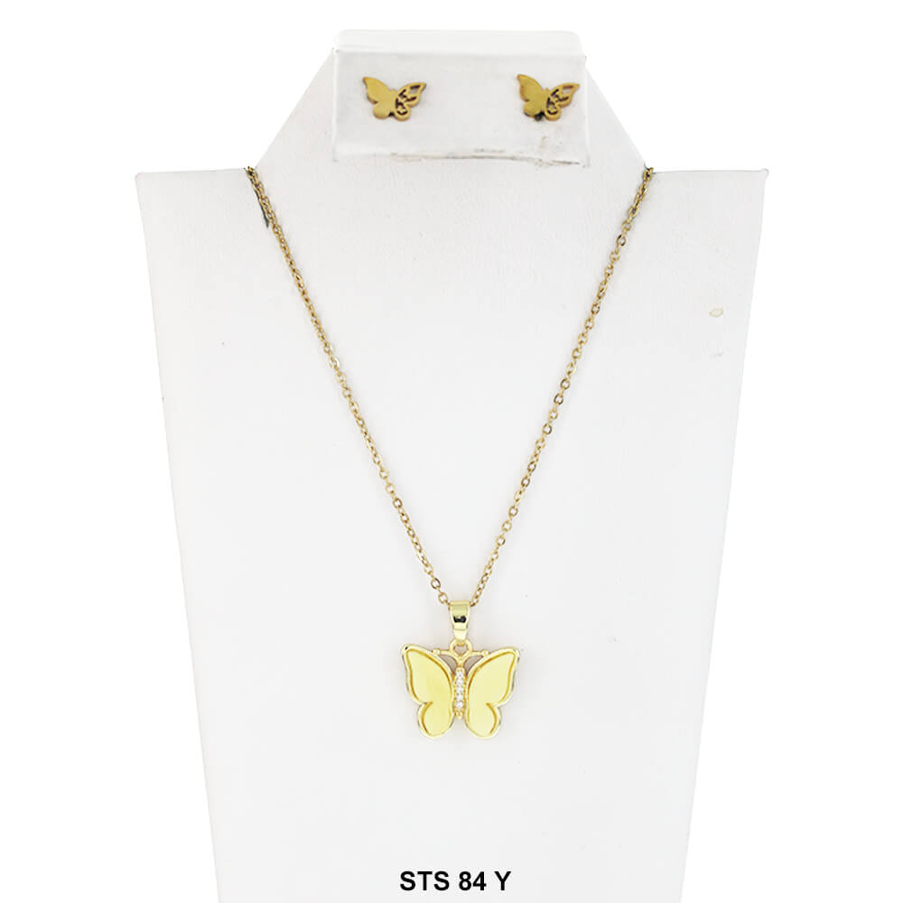 Butterfly Necklace Set STS 84 Y