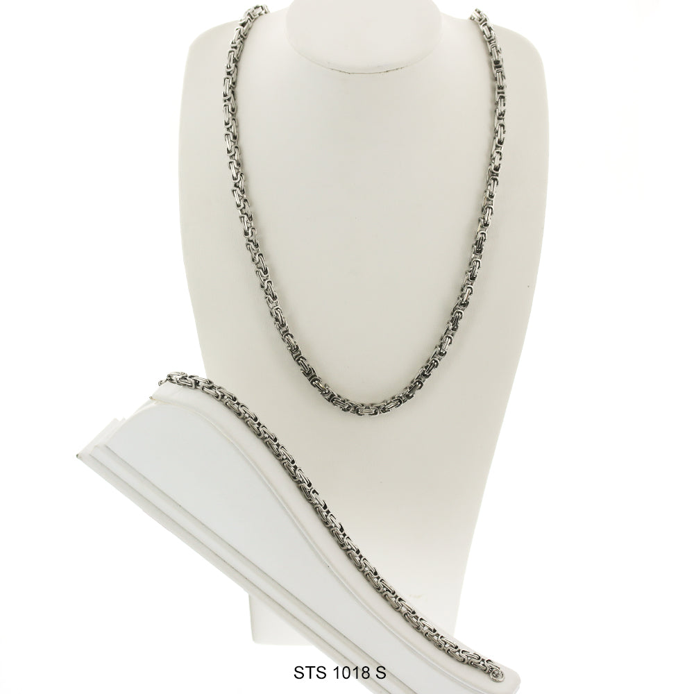 Stainless Steel Chain And Bracelet Set STC 1018 S