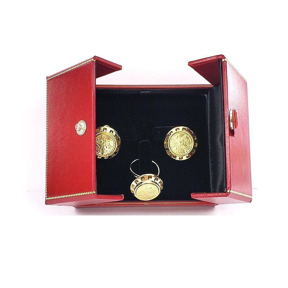 Classic Style Combination Earring/ Ring Box TS 7 RB