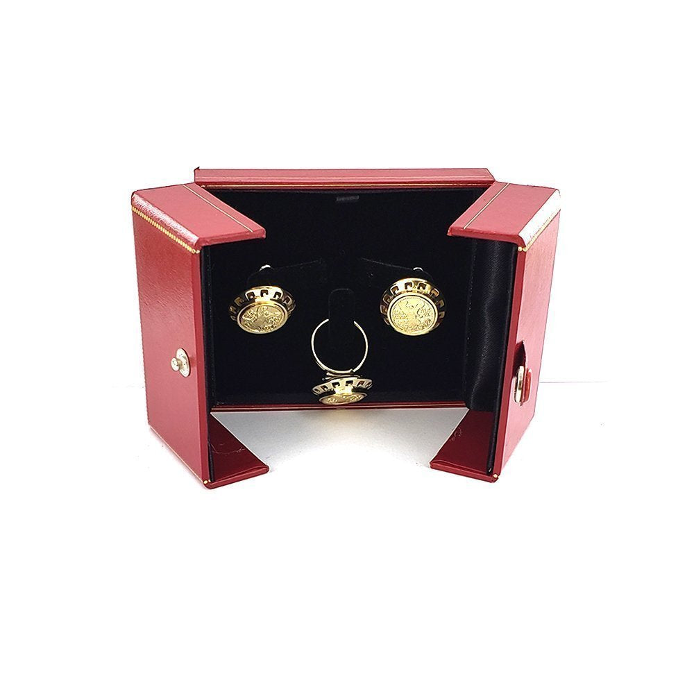 Classic Style Combination Earring/ Ring Box TS 7 RB