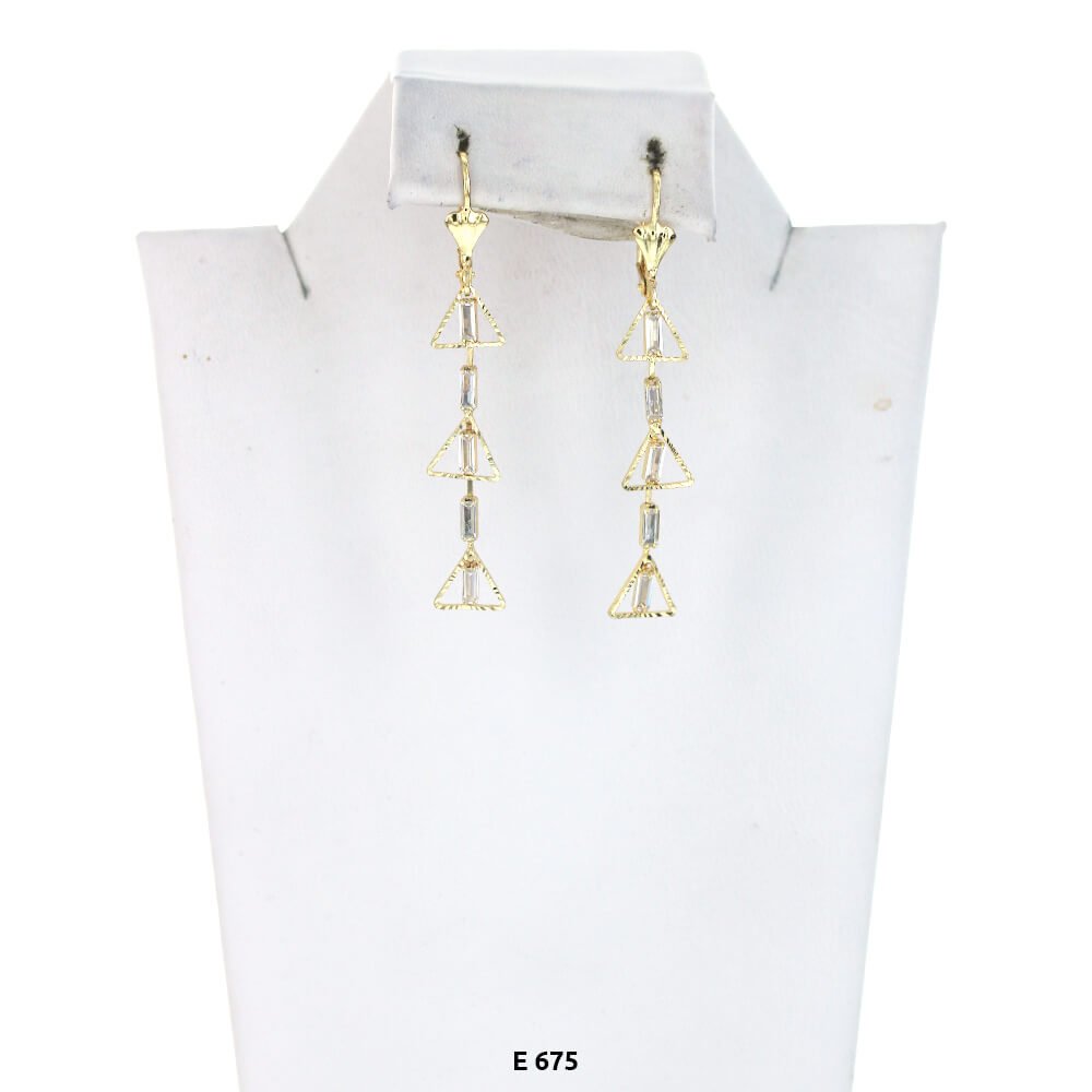 Triangle Hanging Earrings E 675