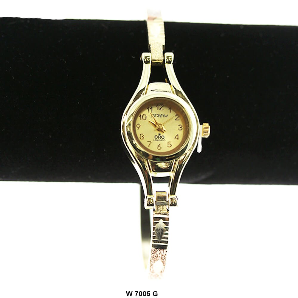 Gold Tone Thin Bangle Watches W 7005